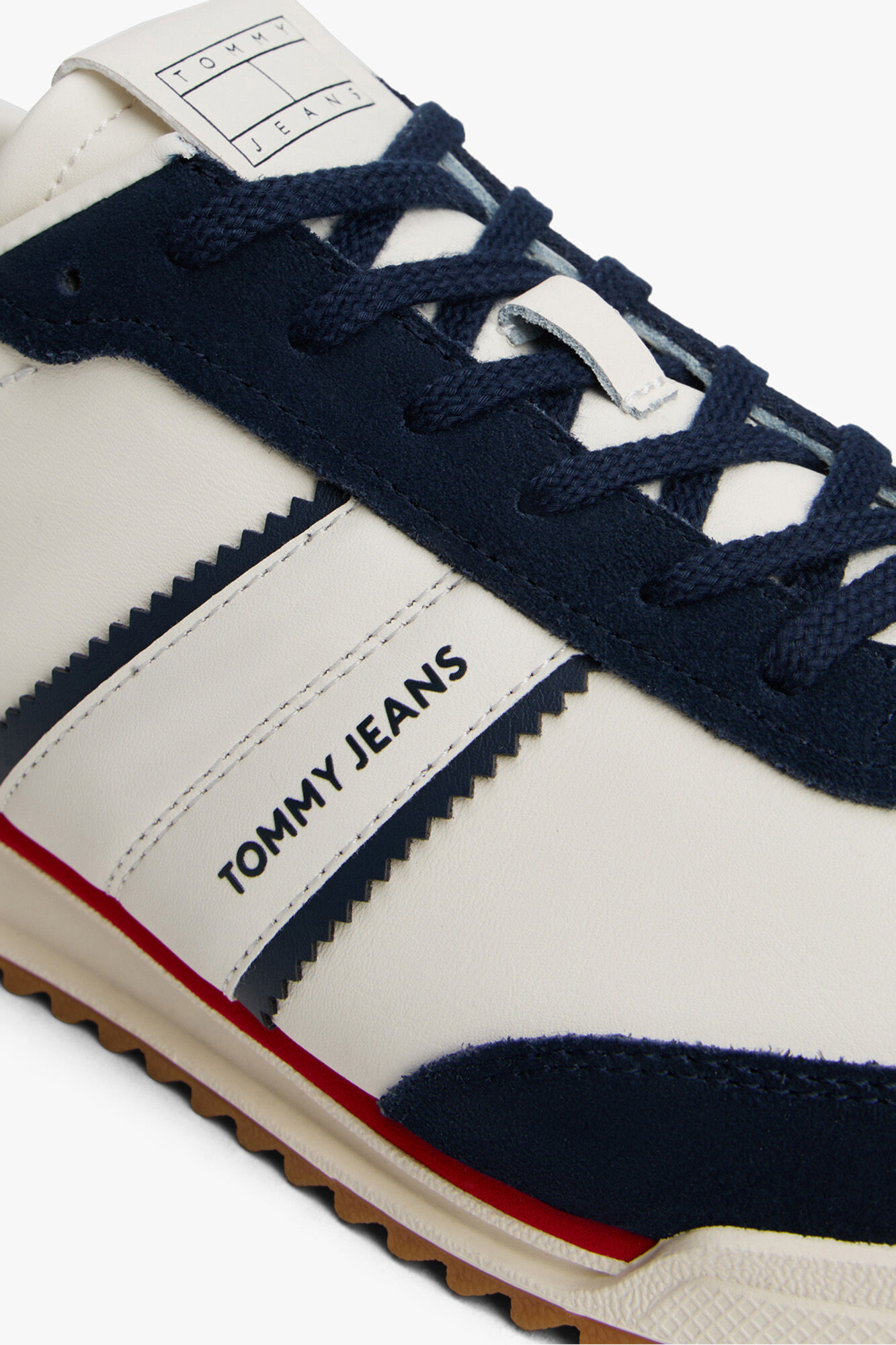 Tommy Jeans T&ecirc;nis retr&ocirc; Tommy Jeans em azul, branco e vermelho