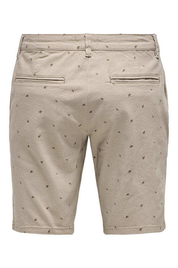 Only & Sons Bermuda estampado mini marr&oacute;n