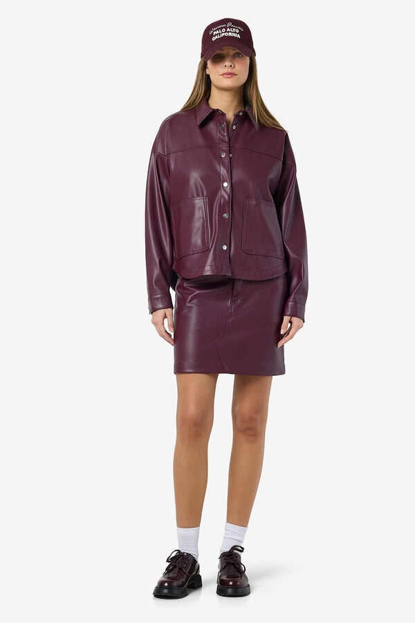 Noisy May Sobrecamisa polipiel morado/lila