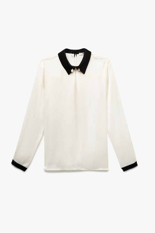 Koton Blusa de manga larga marfil