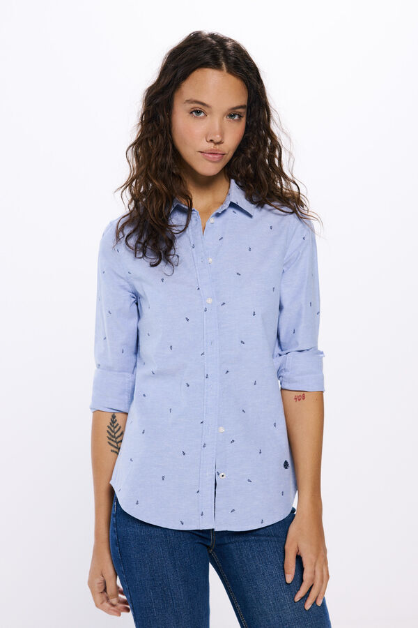 Springfield Camisa Oxford estampado