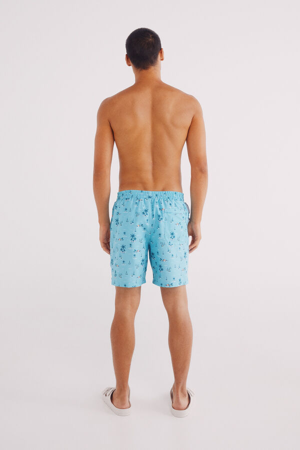 Springfield Mai&ocirc; com estampado de ilha azul