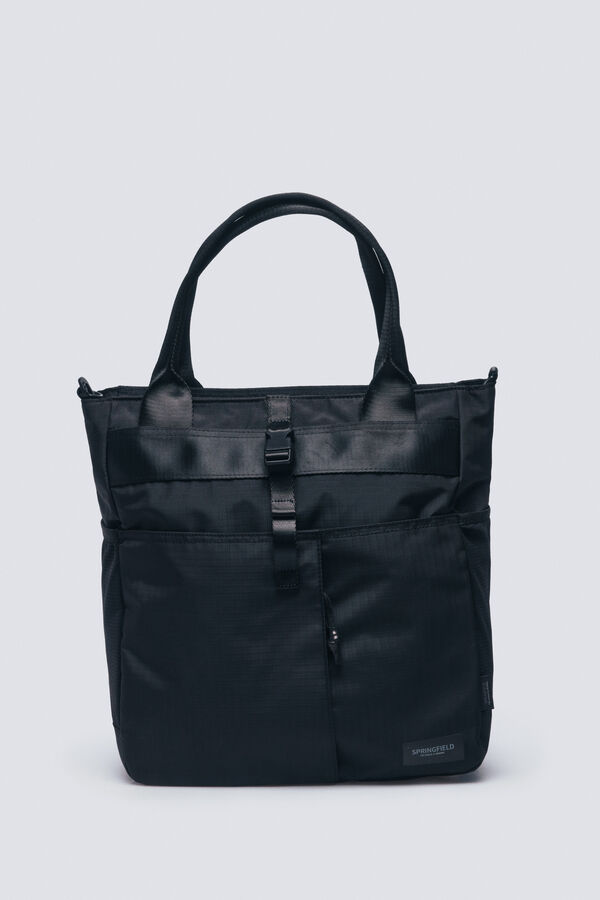 Springfield Mochila deportiva poli&eacute;ster reciclado negro