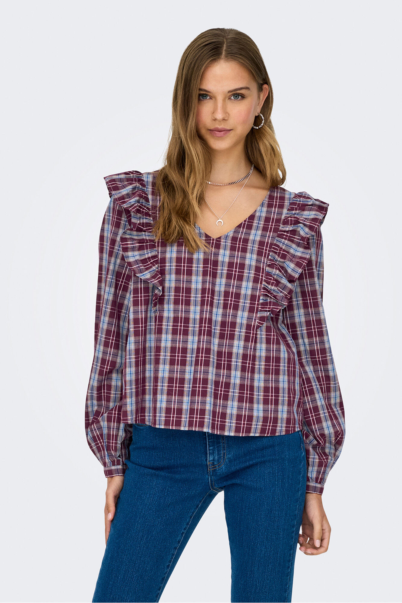 JDY Blusa manga larga volantes