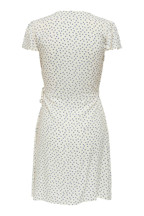 JDY Vestido curto estampado branco