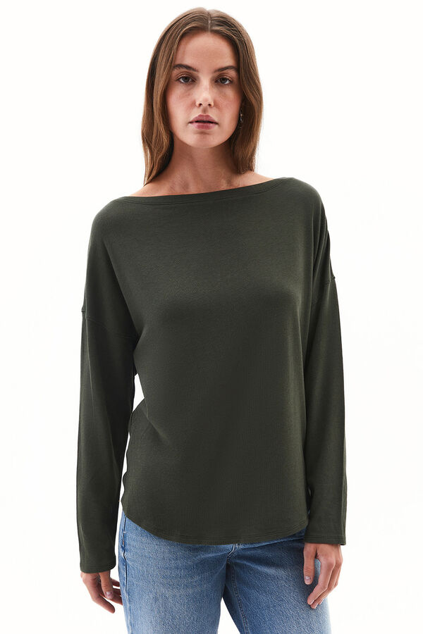 Oxxo Camisola gola alta Caqui escuro