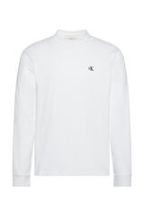 CK Jeans Camiseta de manga larga con logo blanco