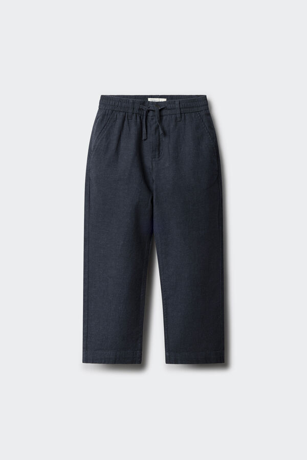 Springfield Kids Pantalon chino lino niño azul