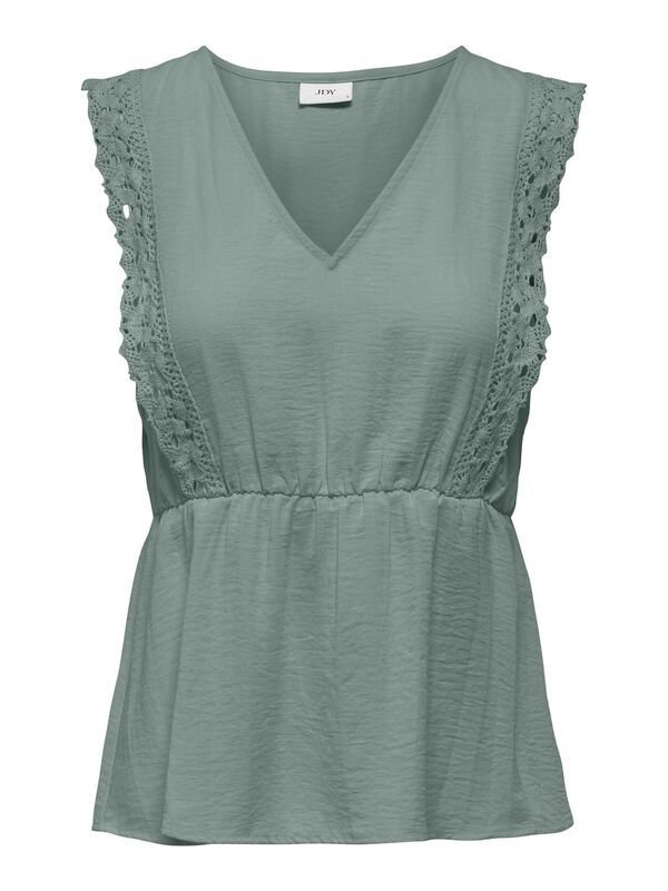 JDY Top renda p&eacute;plum verde