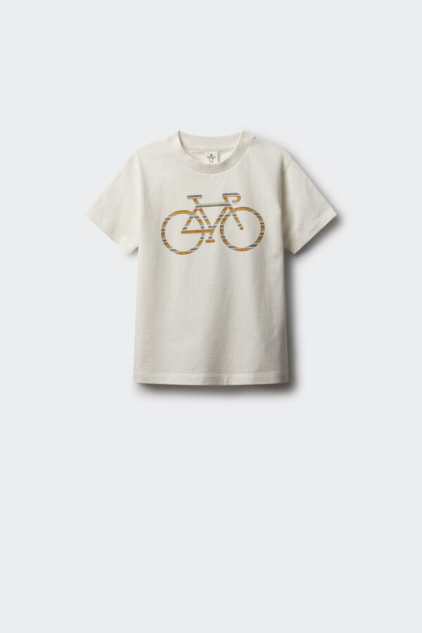 Springfield Kids Camiseta Bici etnica ni&ntilde;o marfil