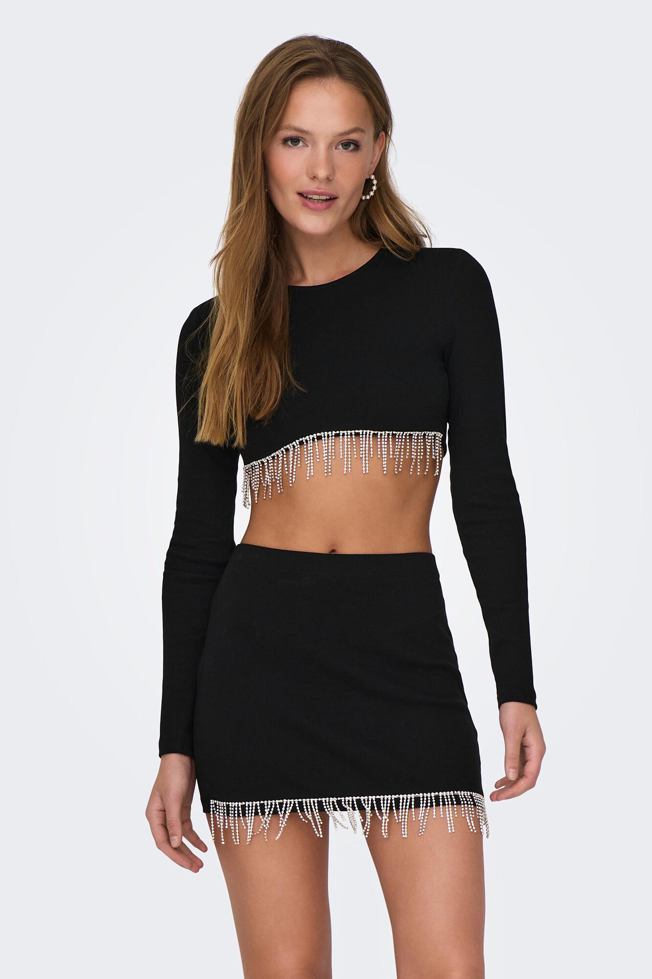 Only Crop top com strass