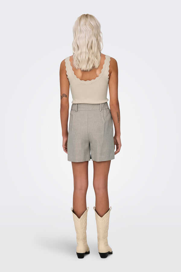 Only Calças curtas pinças cru