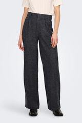 Only Pantal&oacute;n de traje de pa&ntilde;o gris