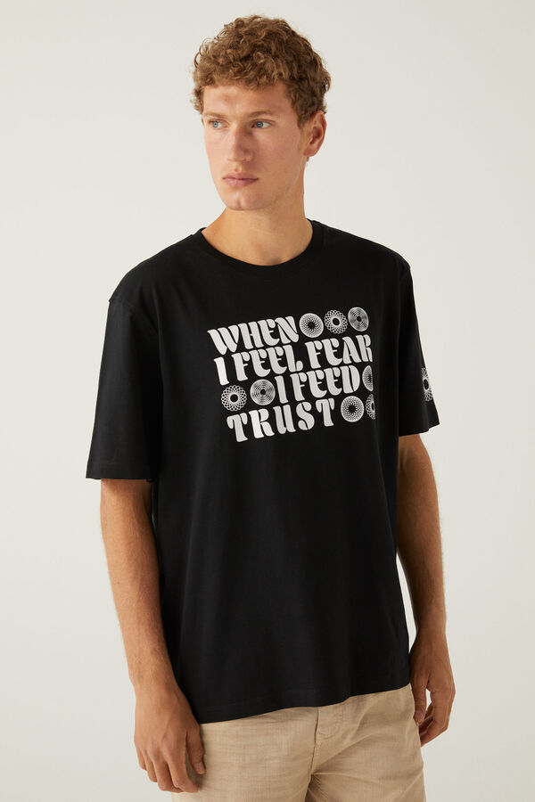 Springfield Camiseta B&W fear negro