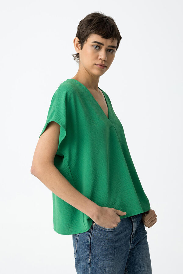 Tiffosi Blusa Satinada verde