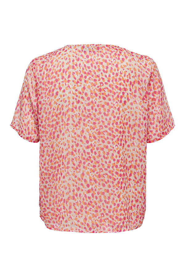 JDY Top escote pico gris