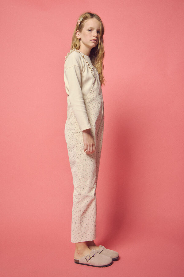 Springfield Kids Macac&atilde;o de microveludo estampado de menina azul