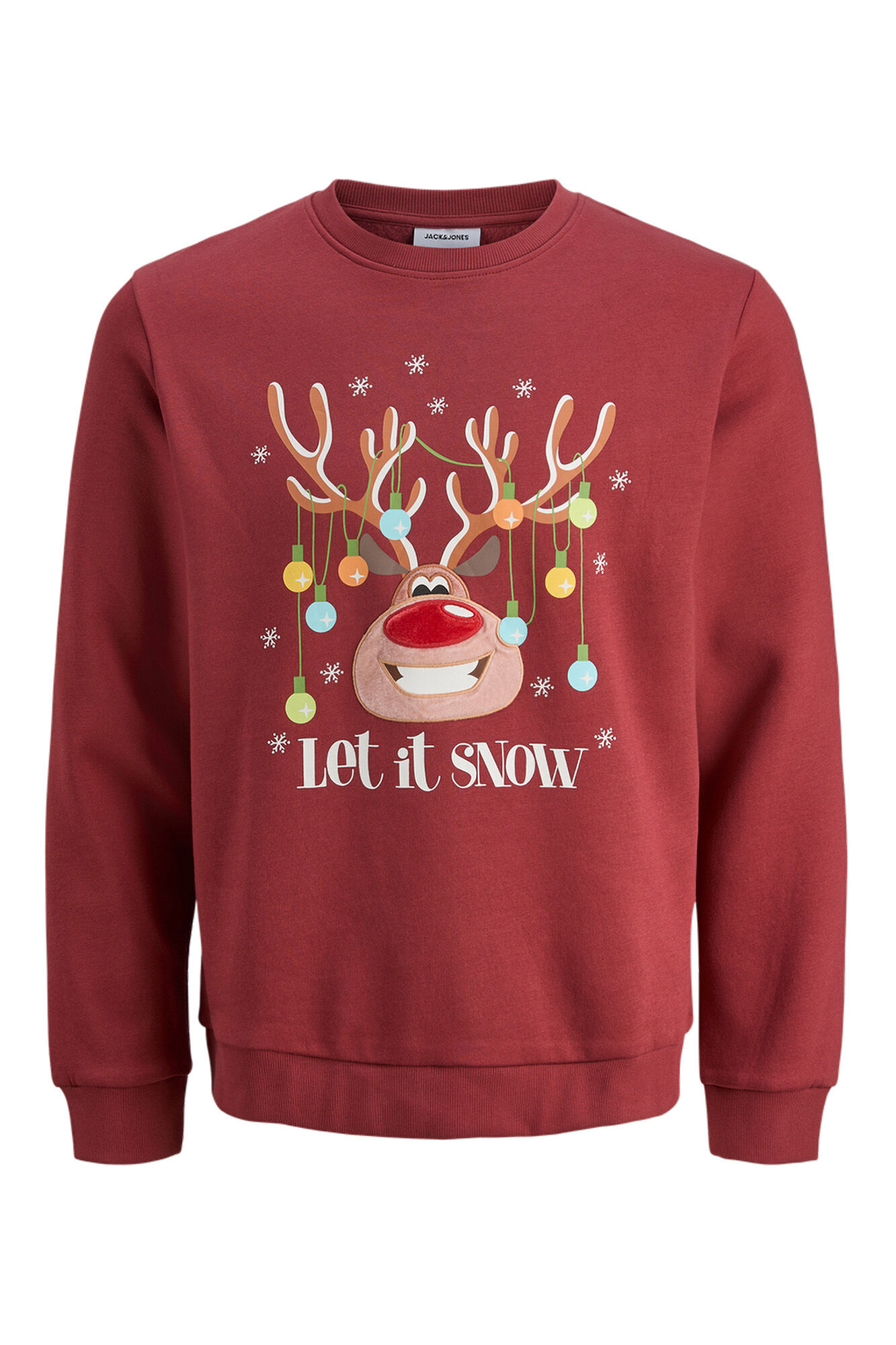 Jack & Jones Sudadera navide&ntilde;a cuello redondo
