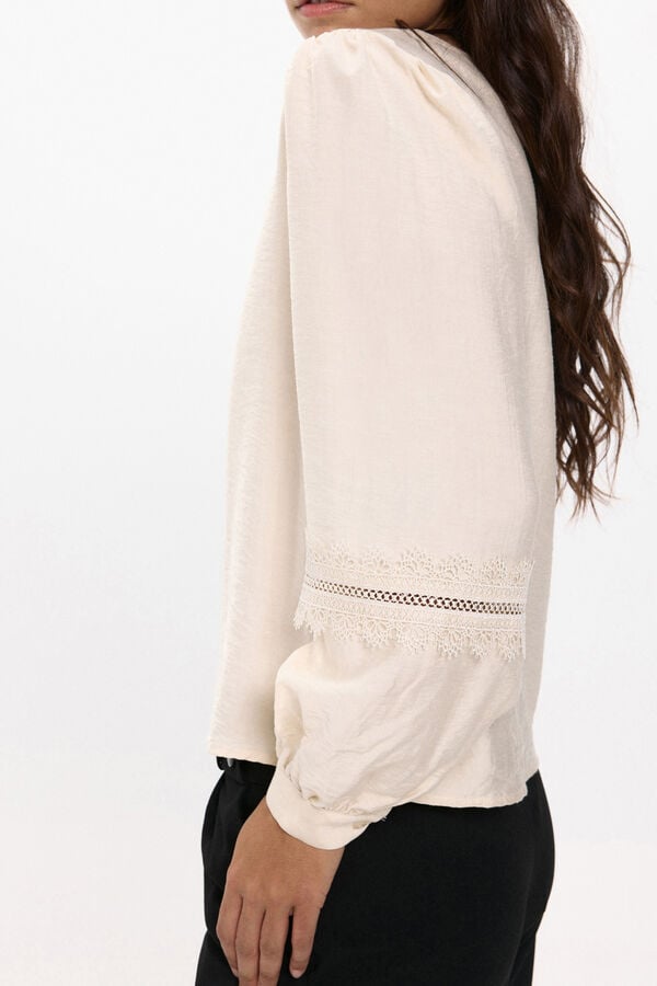 JDY Blusa manga larga gris