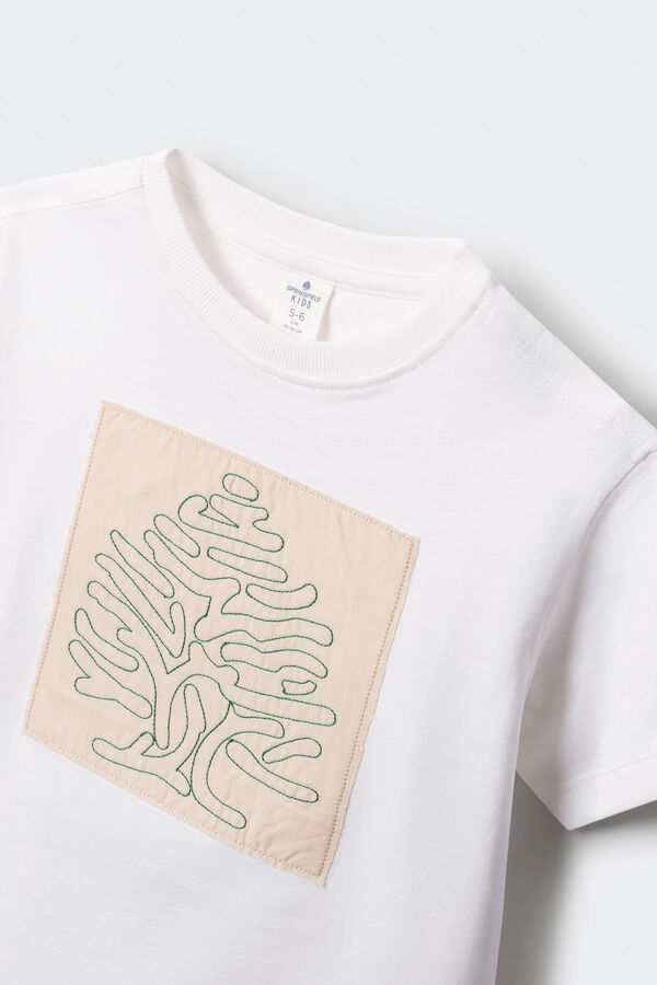 Springfield Kids Camiseta logo árbol niño marfil