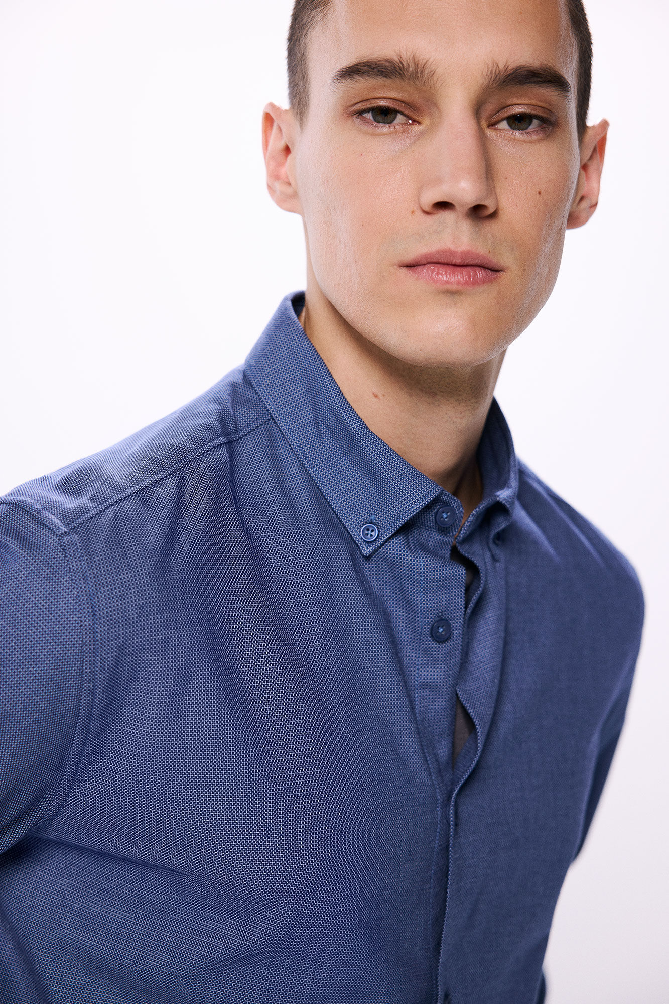 Springfield Camisa dobby bicolor