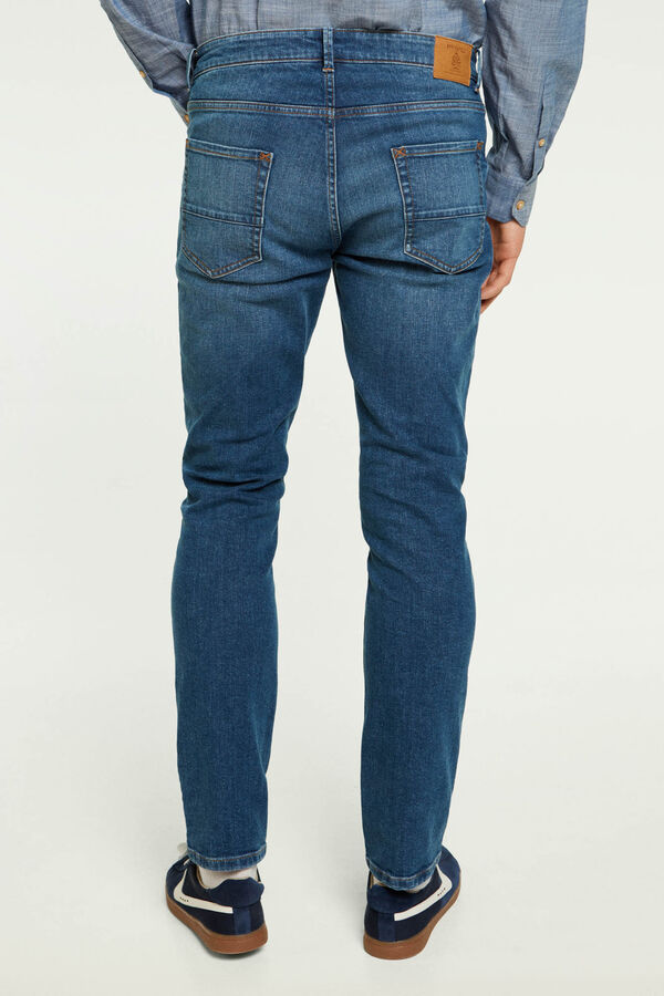 Springfield Jeans slim lavado medio oscuro azul medio