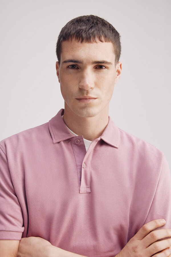 Springfield Polo estruturado regular fit rosa