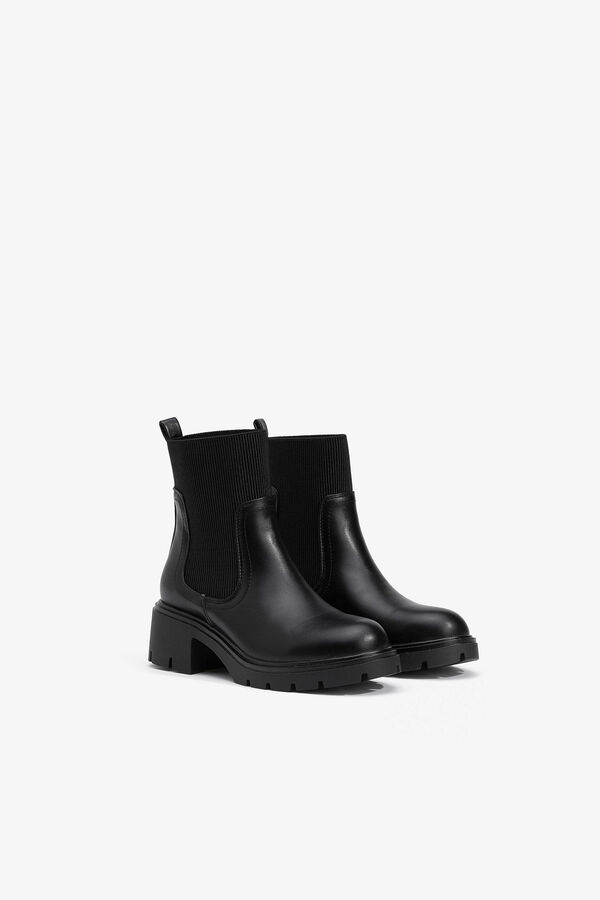 Tiffosi Botins com efeito couro preto