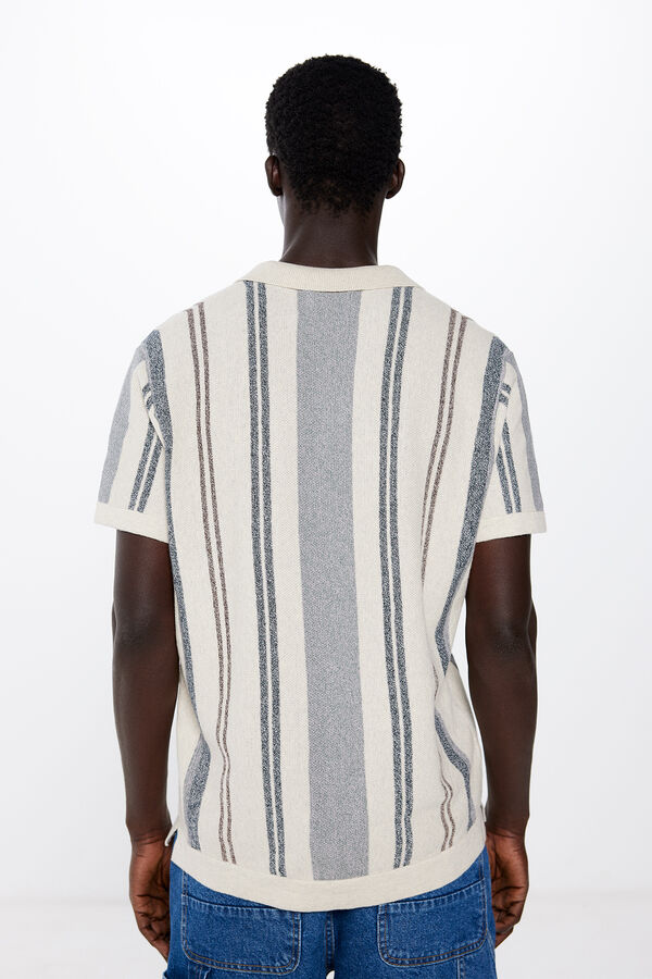 Springfield Jersey manga corta cuello polo rayas gris