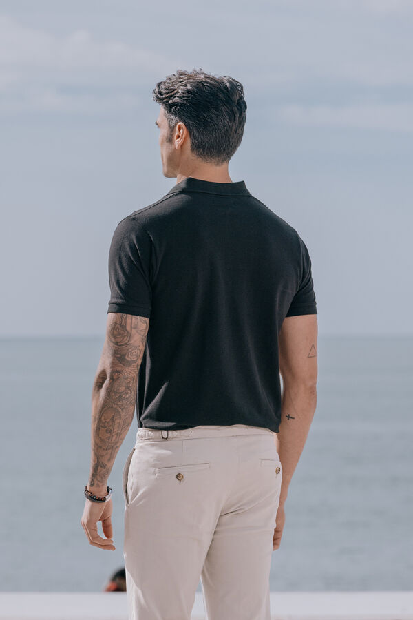 Celopman Polo B&aacute;sico negro