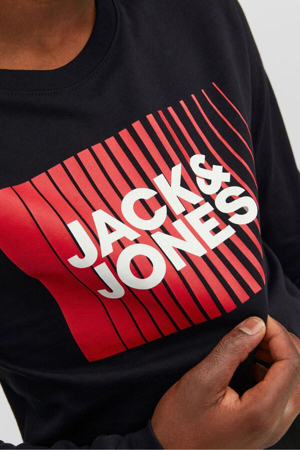 Jack & Jones Junior Camiseta estampada regular fit preto