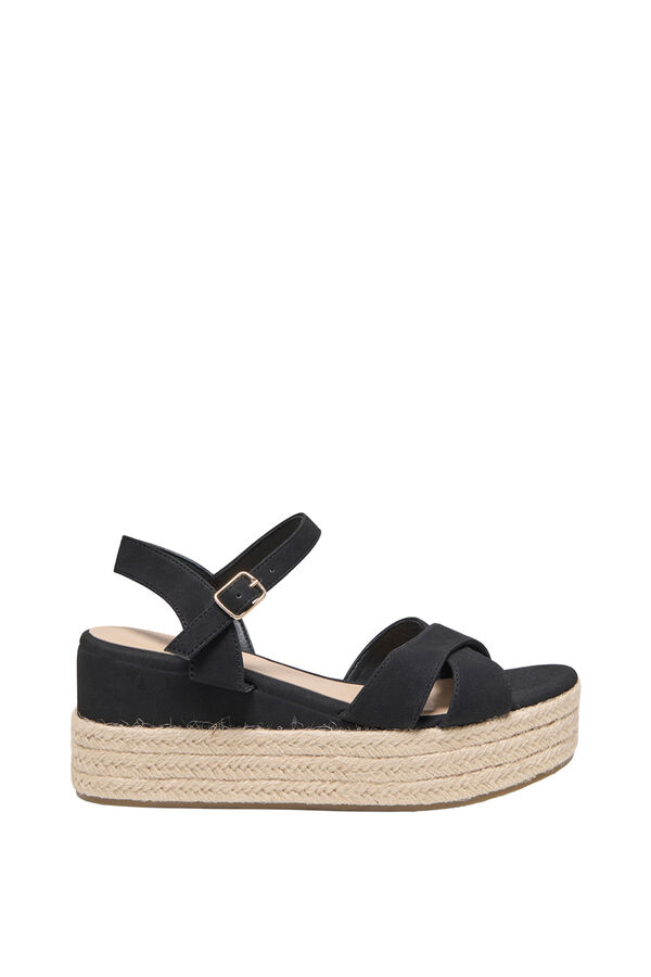 Only Shoes Alpercatas plataforma  preto