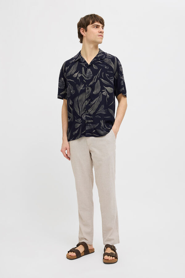 JJ REBEL Camisa de mangas curta com ajuste confortável  azul