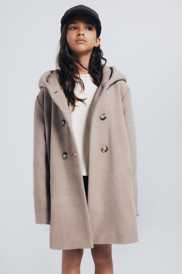 Springfield Kids Abrigo de pa&ntilde;o cruzado ni&ntilde;a nude