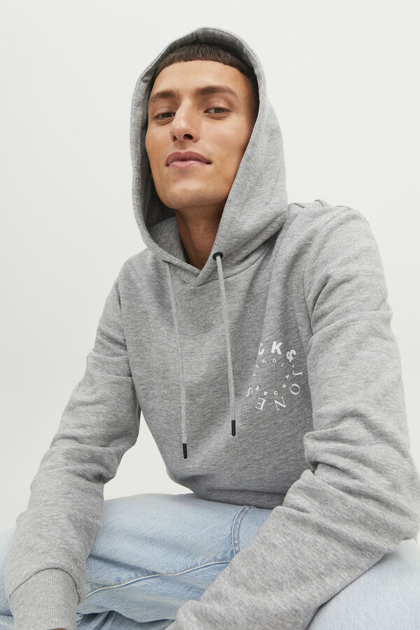 Jack & Jones Sweatshirt de capuz regular fit  cinzento