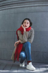 Springfield Abrigo recto solapa nude