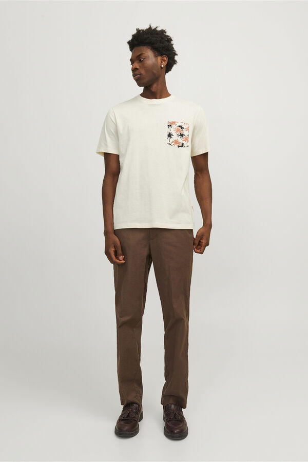 Jack & Jones Camiseta bolsillo estampado blanco