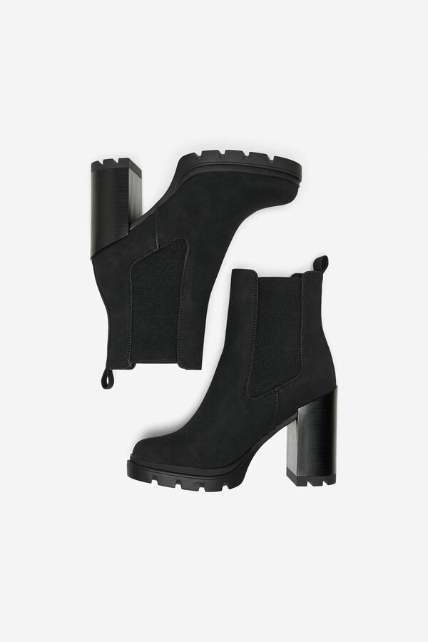 Only Botins de salto alto Chelsea preto