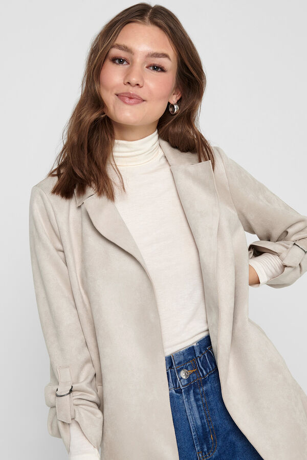 Only Chaqueta de ante beige