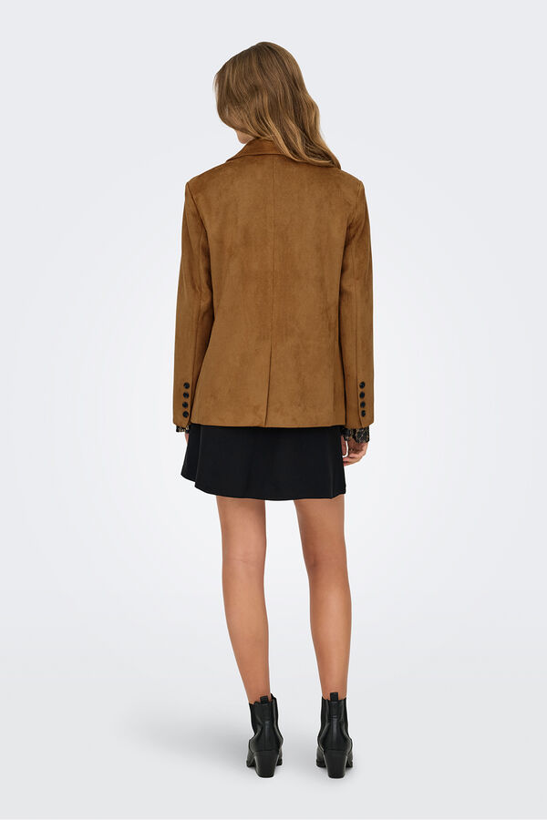 Only Blazer de traje de ante nude