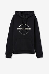 Tiffosi Sudadera con Capucha Estampado Frontal azul