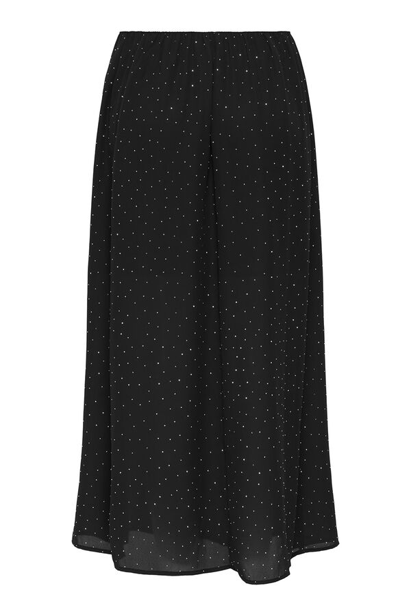 Only Falda larga glitter negro