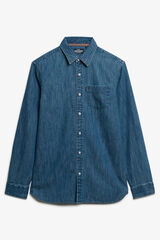 Superdry Camisa Essentials l/s denim azul