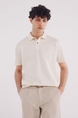 Springfield Polo piqué fantasía color regular fit blanco