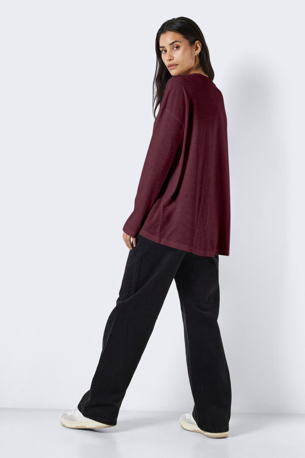 Noisy May T-shirt comprida manga comprida cru