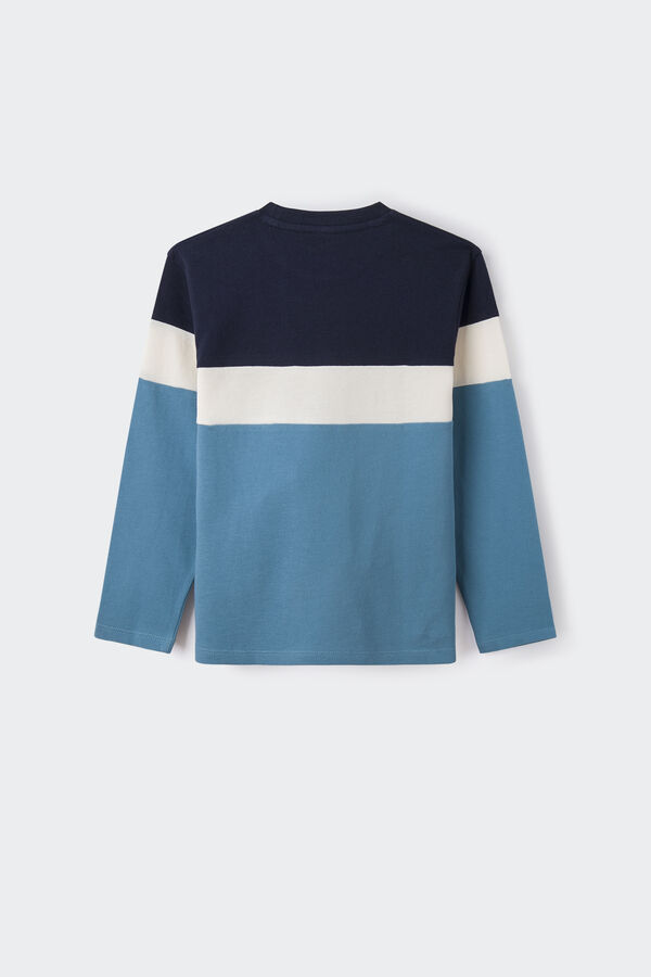 Springfield Kids Camiseta color block ni&ntilde;o azul