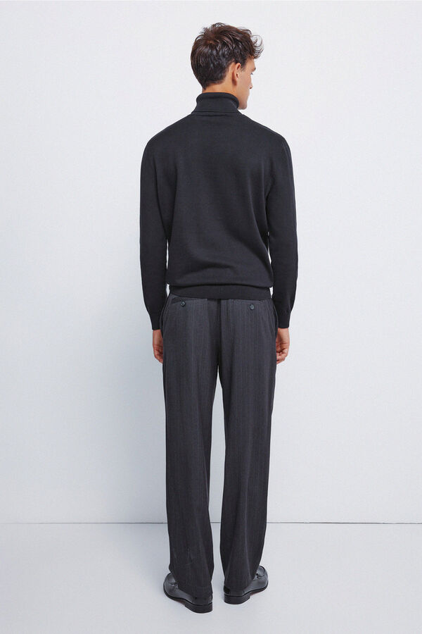 Springfield Pantal&oacute;n rayas straight fit gris