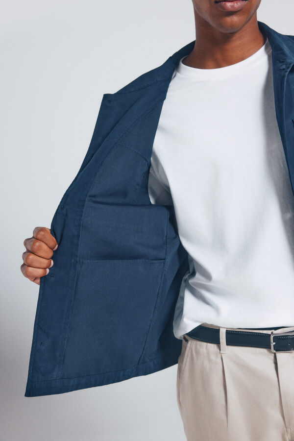 Springfield Sobrecamisa de algodão azul