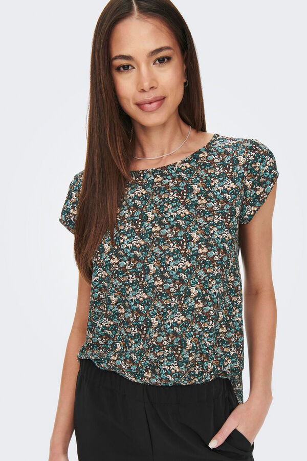 Only Camisola de manga curta verde