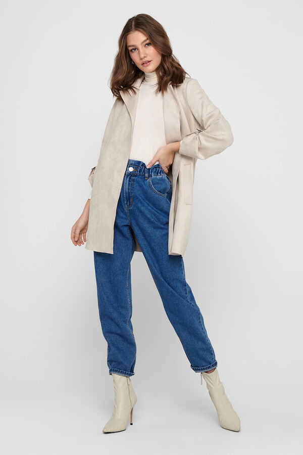 Only Chaqueta de ante beige